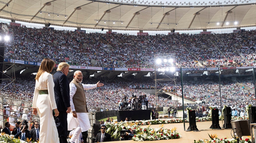 Namaste Trump: President holds India rally at world's largest cricket stadium