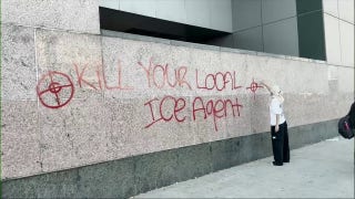 Masked agitator urges people to 'kill' ICE agents in graffiti message