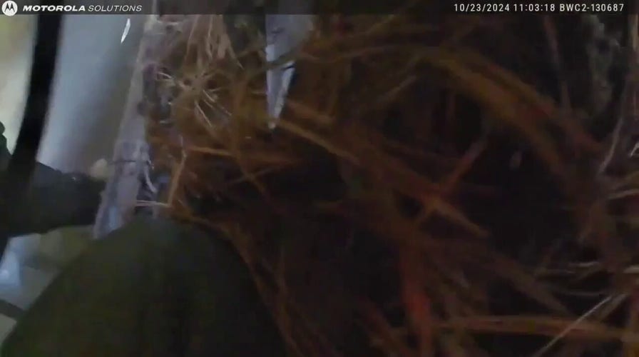 Dramatic rescue of woman from a small basement window of a burning home in Ohio