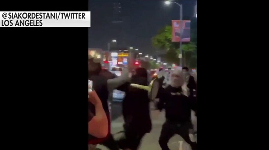 Video allegedly shows pro-Palestinian  mob attack Jewish diners in Los Angeles