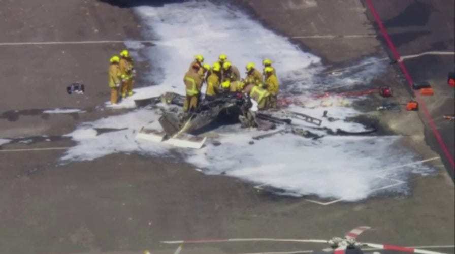 Los Angles firefighters responding to plane crash at Van Nuys Airport that killed 2