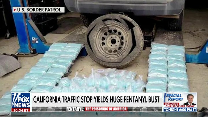 San Diego officials make huge fentanyl bust between ports of entry