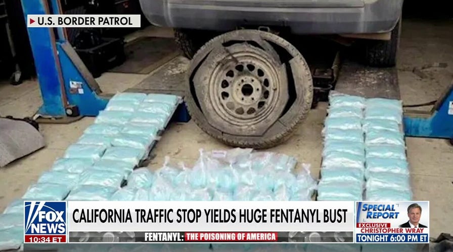 San Diego officials make huge fentanyl bust between ports of entry