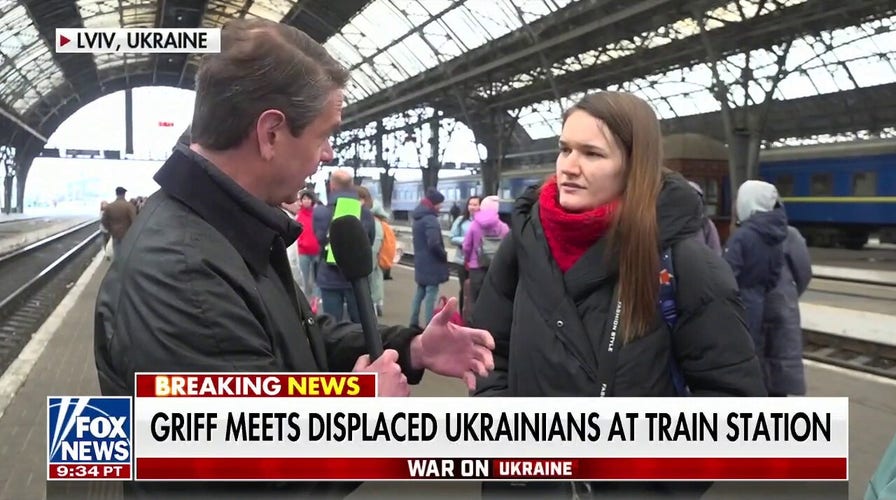 Griff Jenkins speaks with Ukrainians fleeing for safety