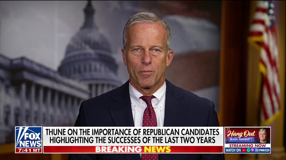 Sen John Thune warns of Democrats' radical agenda ahead of midterms