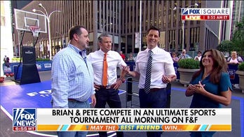 Brian Brenberg, Pete Hegseth face off on basketball court at FOX Square