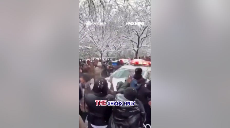 NYPD calls for arrests after mob snowball attack