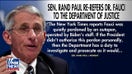 Rand Paul refers Dr. Fauci to DOJ again after Biden autopen revelations