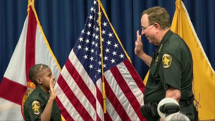 Devarjaye ‘DJ’ Daniel is sworn in at Florida sheriff's office