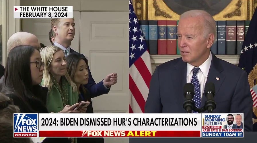 Biden was previously questioned by Fox News' Peter Doocy about his mental fitness