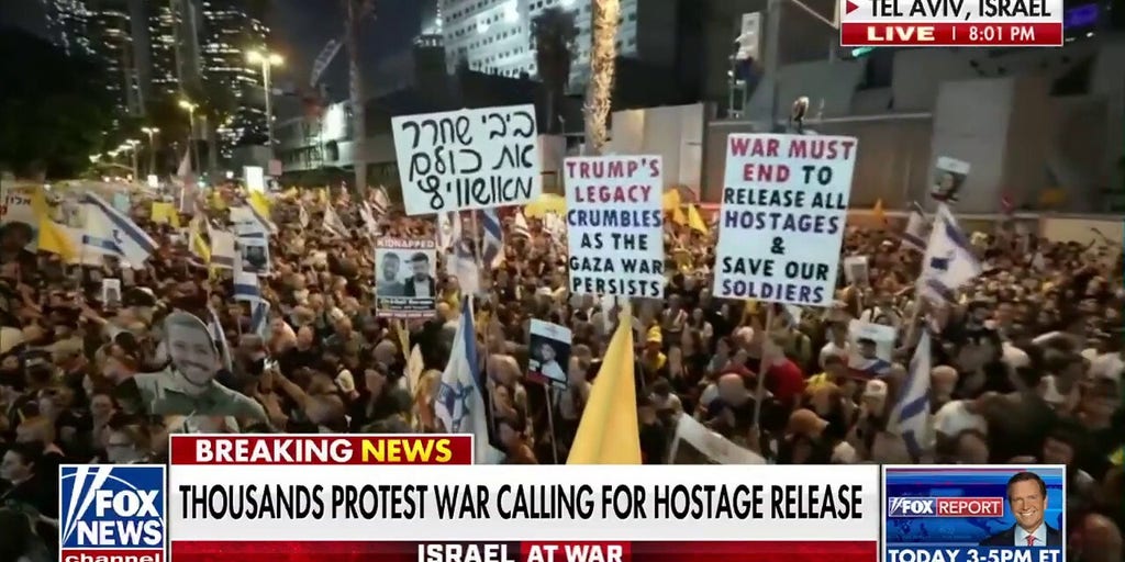 Thousands of Israelis protest war in Gaza, call for return of remaining hostages