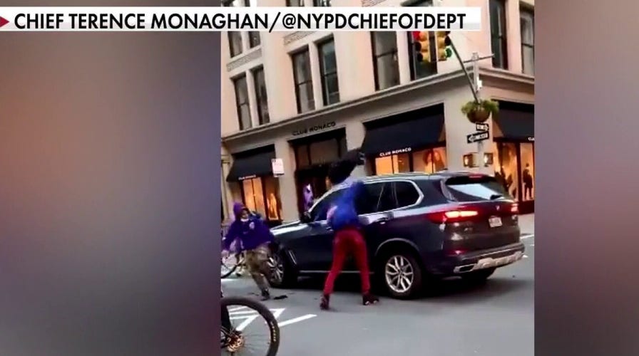 Teen arrested in New York City attack on SUV in broad daylight 