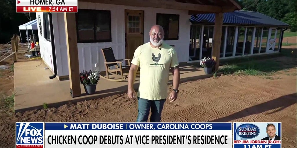 Carolina Coops CEO unveils custom chicken coop at VP residence