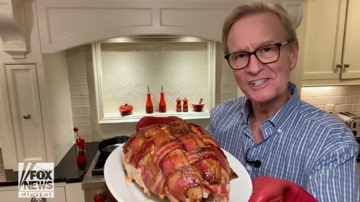 Shake up your Thanksgiving with this recipe for bacon-wrapped turkey