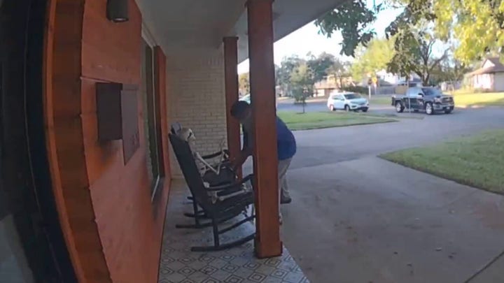 Texas thief steals skeleton ziptied to rocking chair