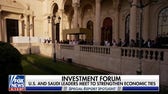 President Donald Trump meets with Saudi leaders about strengthening economic ties