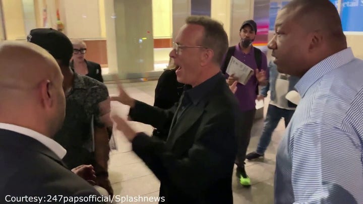 Tom Hanks yells at fans to 'back the the f–-- off' from wife Rita Wilson in tense scene after dinner at Nobu in New York