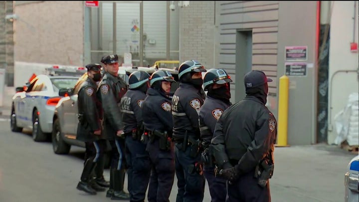 Heartbroken officers escort heroic NYPD cop murdered in line of duty by criminal