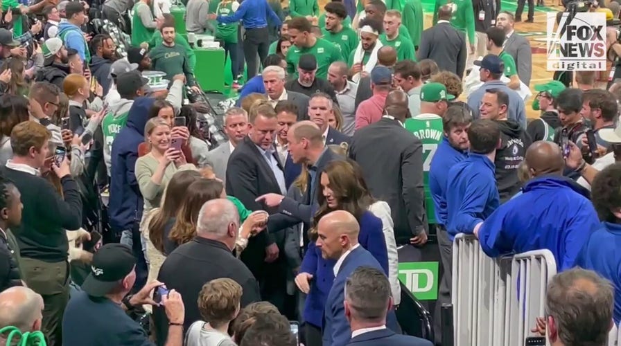 British Royals Prince William and Kate Middleton leave Celtics game during their visit to Boston