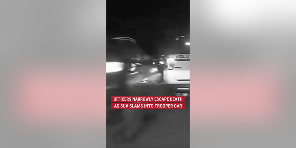 Two sheriffs run for their lives after out-of-control car hits cruiser