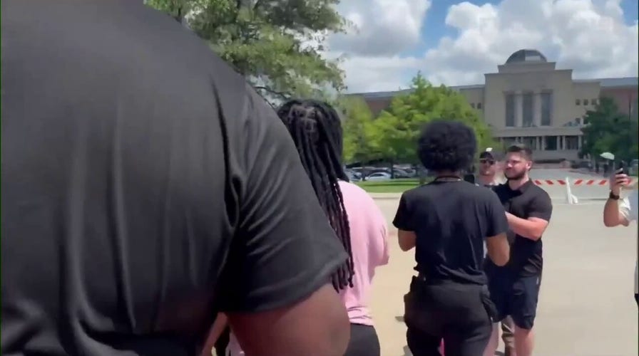 Crowds rally outside courthouse during Karmelo Anthony trial