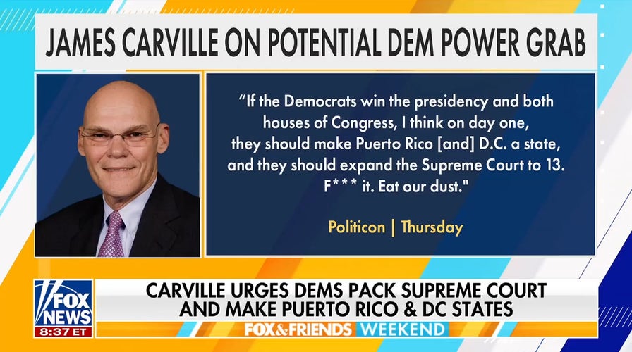 McCarthy blasts Carville's Dem power grab plan for Supreme Court, statehood