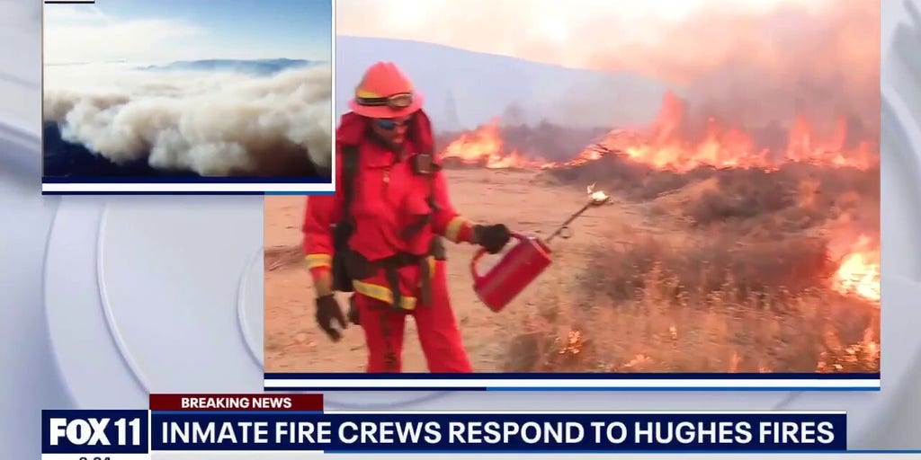 Inmates help fight Hughes Fire in California