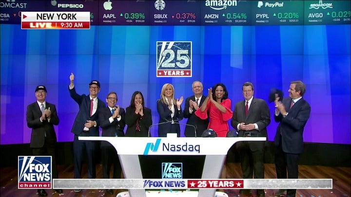 Fox News rings Nasdaq opening bell to celebrate 25th anniversary