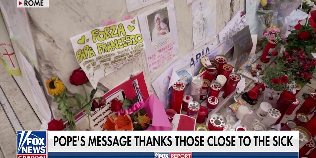 Pope Francis issues message thanking those close to the sick