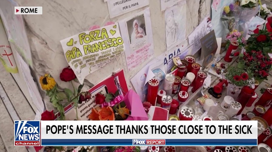 Pope Francis issues message thanking those close to the sick