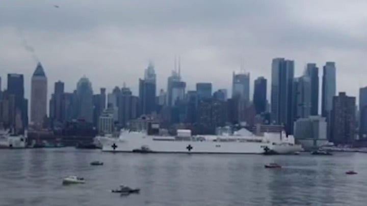 US Navy hospital ship arrives in NYC to relieve overcrowded hospitals