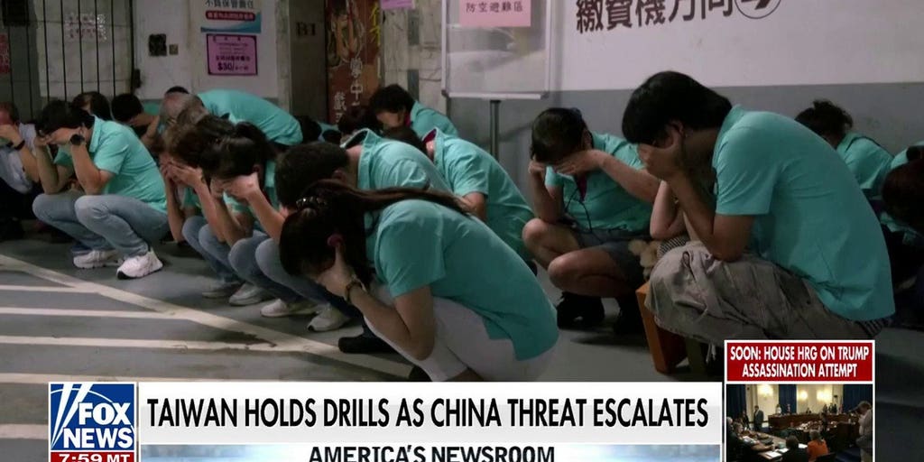 Taiwan holds drills as China threat escalates | Fox News Video