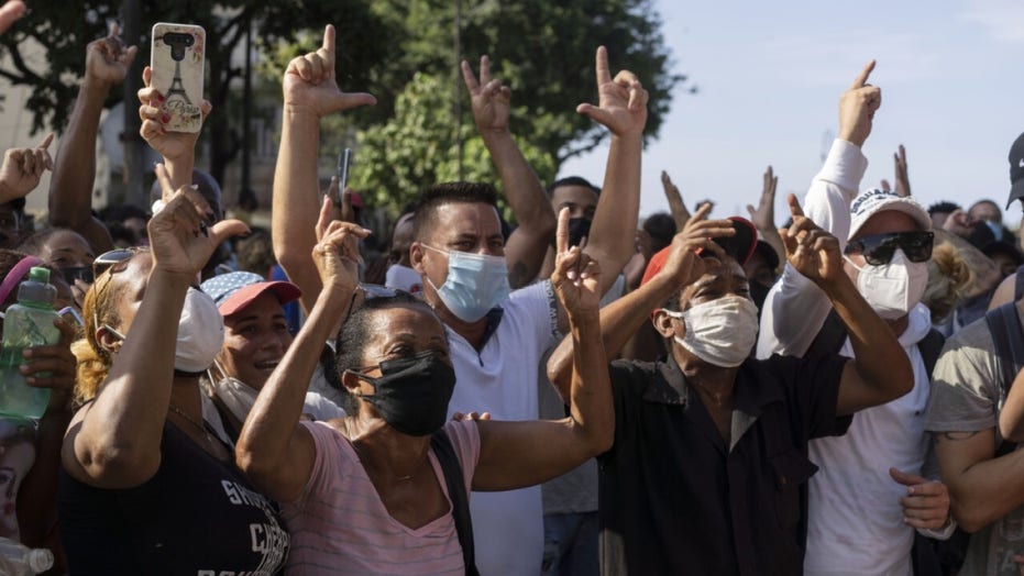 Cubans hold massive anti-government protests
