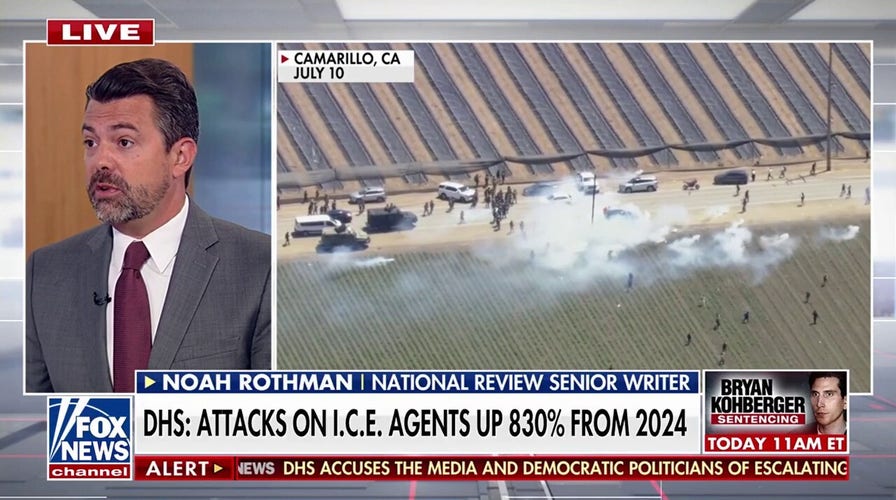 Attacks on ICE agents up 830% since 2024, DHS reports