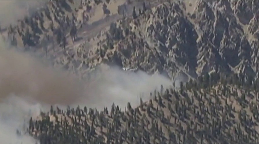 'Apple' fire explodes east of Los Angeles