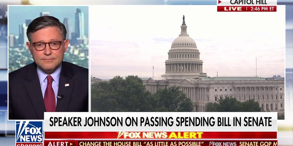 Mike Johnson touts ‘one-team approach’ as House and Senate Republicans work on spending bill