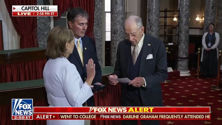 Darline Graham sworn in to succeed late brother Lindsey as senator
