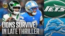 Jahmyr Gibbs shines as Lions hold on to win CLUTCH back-and-forth affair against Jets 