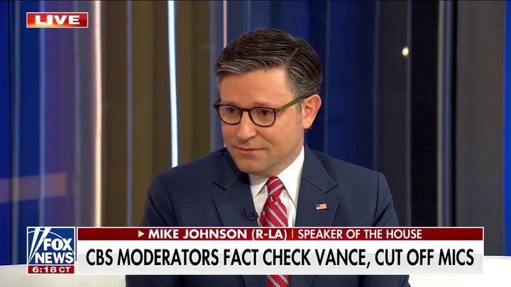 Speaker Johnson roasts 'shameless' attempted fact-check of JD Vance