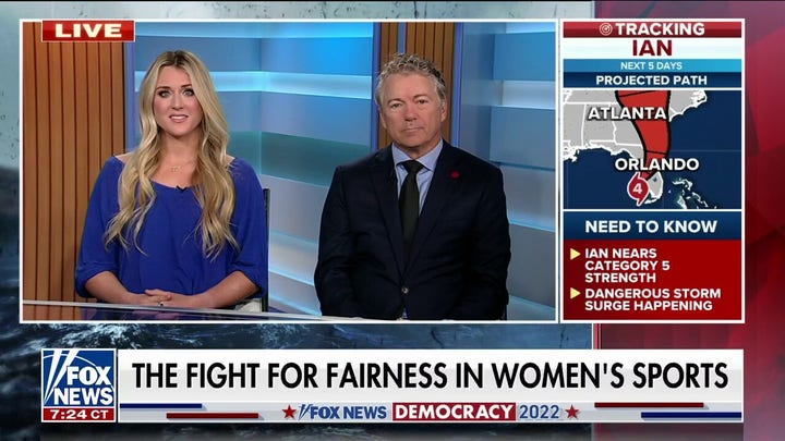 Sen. Rand Paul teams up with University of Kentucky swimmer to advocate for women's sports