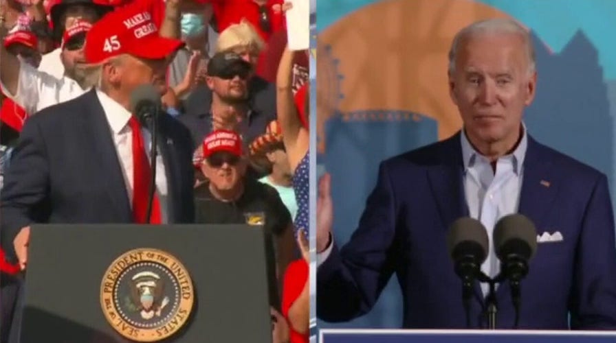 Trump, Biden stage campaign rallies in battleground Florida