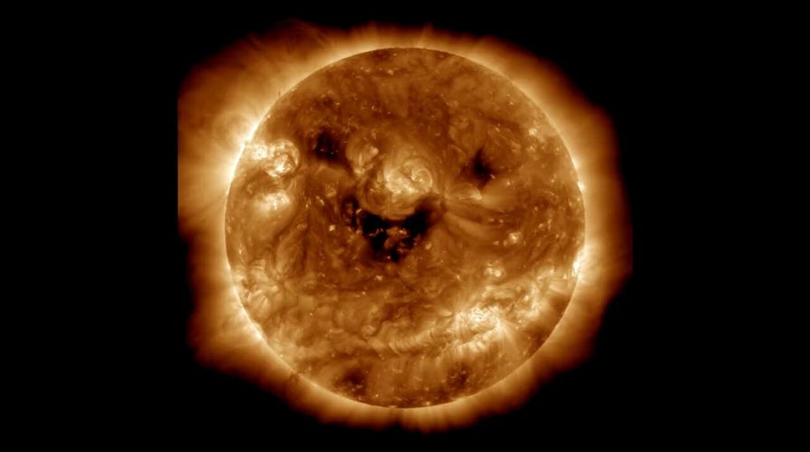 NASA captures a 'smiling' sun