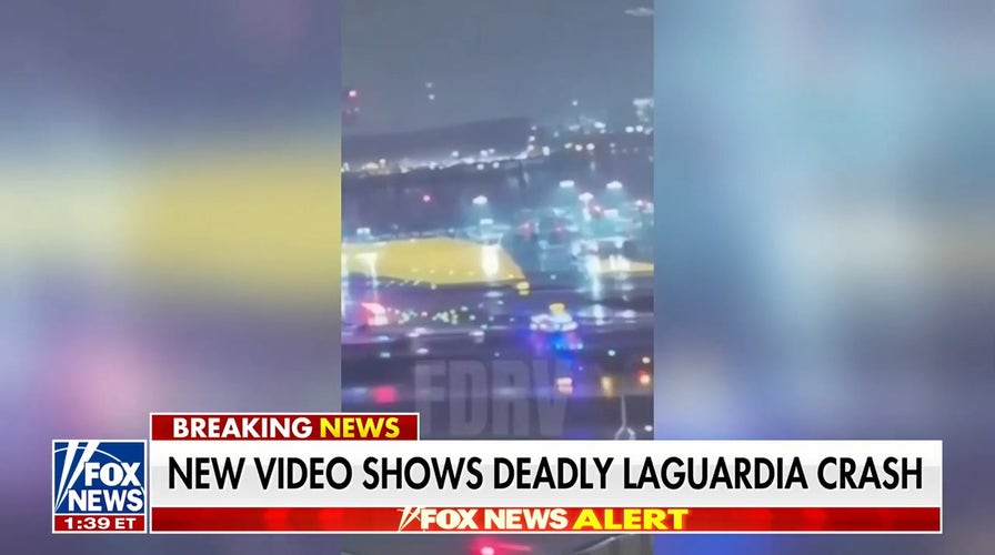 Newly obtained video shows terrifying footage of collision astatine  LaGuardia airport