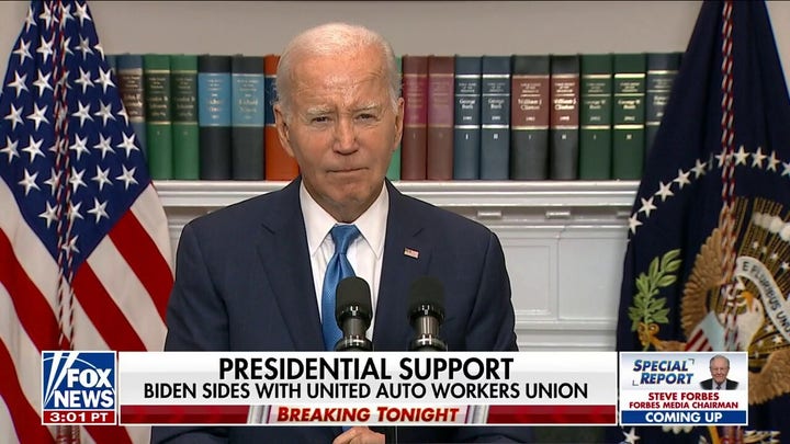 Biden supports United Auto Workers Union, while critics disagree