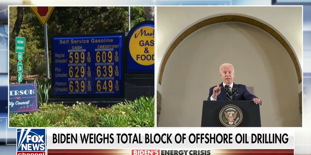Biden admin weighs total ban on offshore oil drilling | Fox News Video