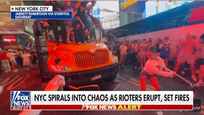 NYC Knicks celebration devolves into chaos with multiple arrests, bus fires - Fox News