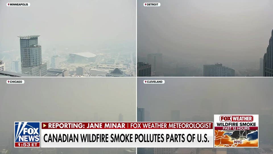 Canadian wildfire smoke pollutes parts of the US