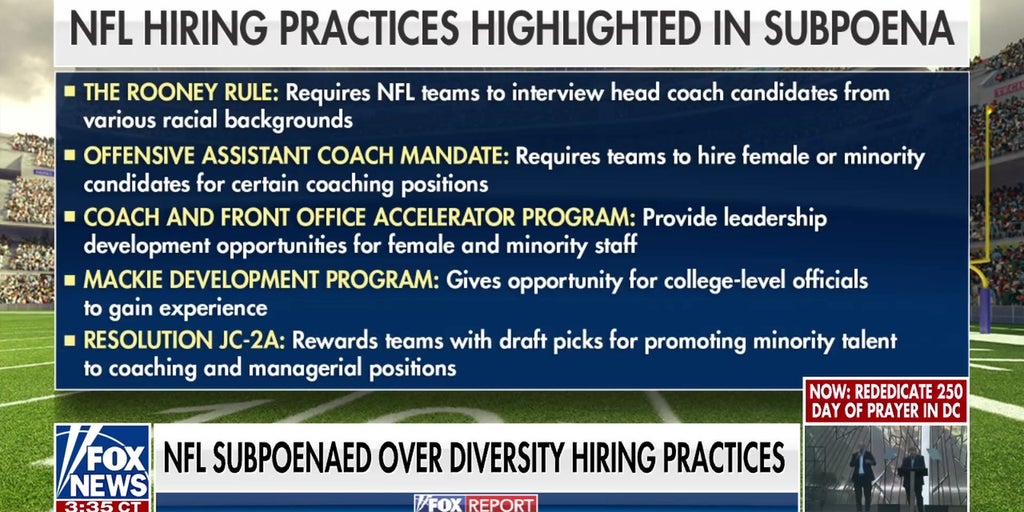 NFL subpoenaed over diversity hiring practices