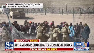 Nine migrants charged with assault, inciting a riot after storming border - Fox News