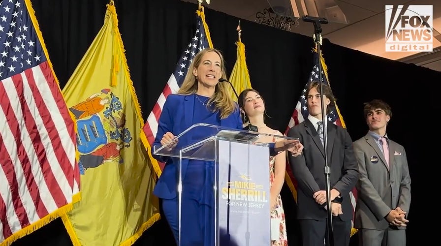 Mikie Sherrill celebrates securing the Democratic nomination for New Jersey governor